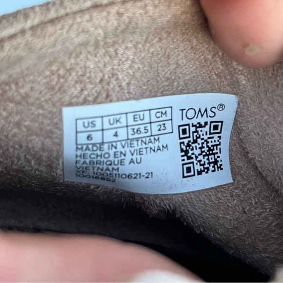 TOMS Beige Suede Wedge Booties - Picture 6 of 11